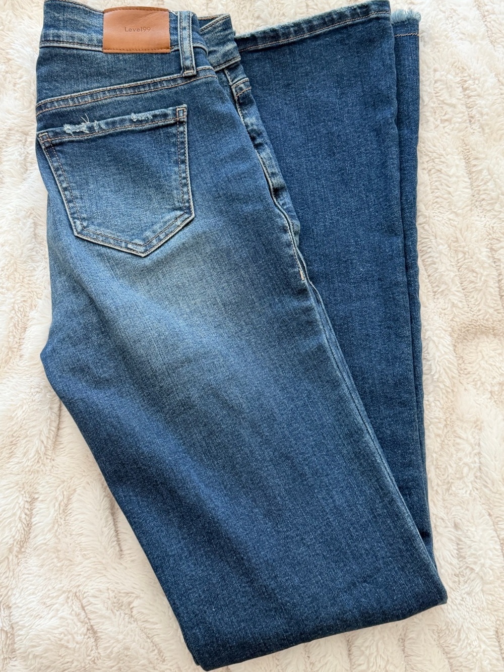 Level 99 Size 24 Med Rise Boot Jeans Medium Wash Denim
